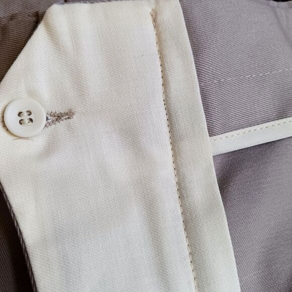 LANDS' END Chino Pants Tailored Dress Trouser Pleated Wide Leg Kahki 38x37 38 L - Picture 8 of 13